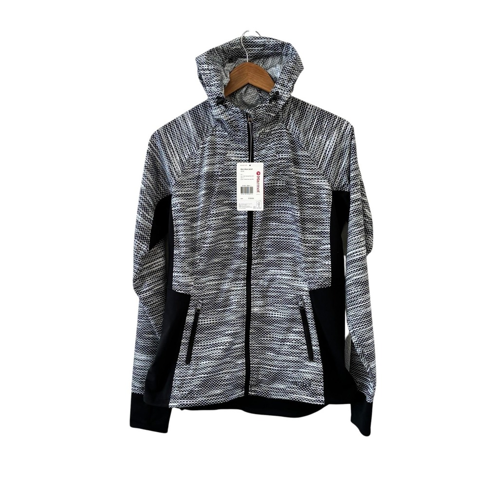 Marmot Muse Jacket Womens L Dark Charcoal Blink Hooded Softshell Windbreaker